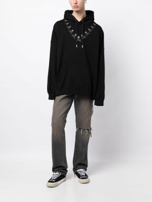Bluza z kapturem bawełniana z nadrukiem Mastermind World czarna