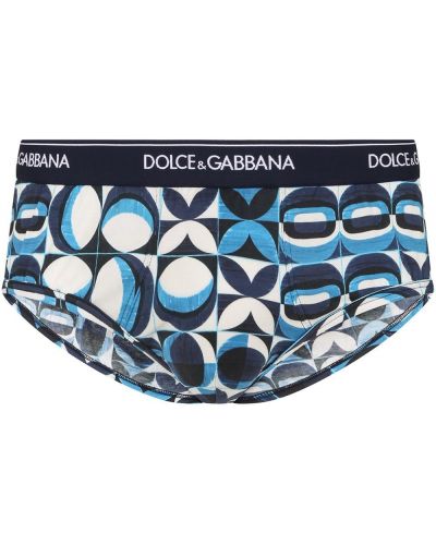 Calcetines con estampado geométrico Dolce & Gabbana azul