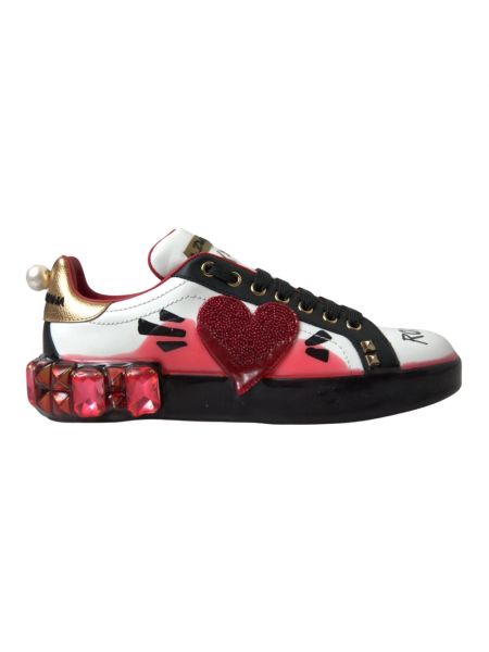 Sneakersy w serca Dolce And Gabbana białe