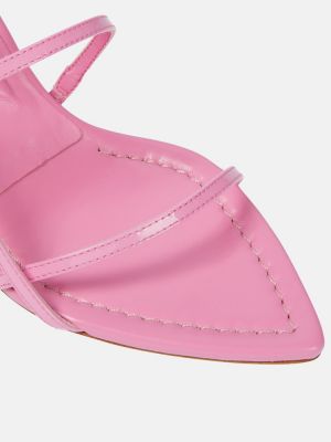 Sandale din piele Gia Borghini roz