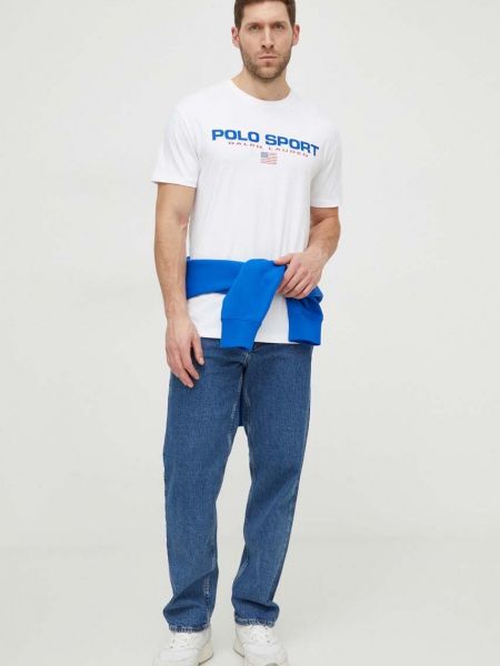Pamučna polo majica Polo Ralph Lauren bijela