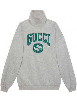 Bavlněná mikina Gucci šedá