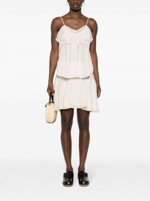 Jedwabna mini spódniczka Isabel Marant biała
