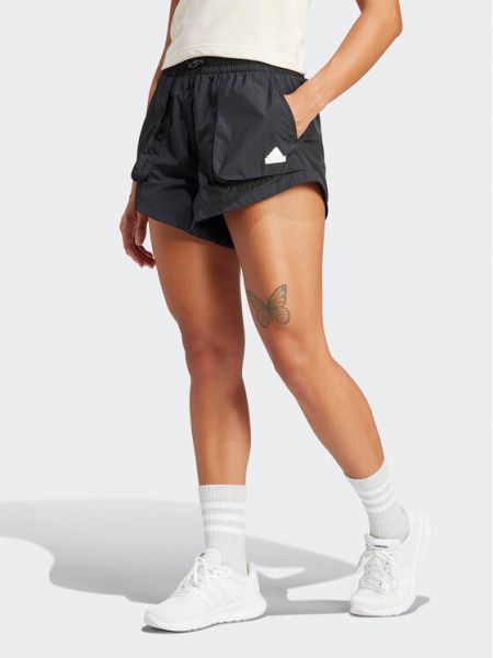 Sportske kratke hlače bootcut Adidas crna