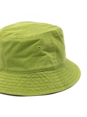 Puuvillased tikitud müts Stüssy roheline