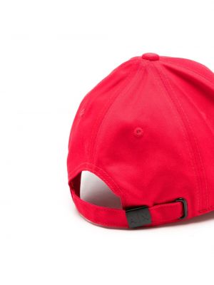 Raštuotas kepurė su snapeliu Armani Exchange raudona