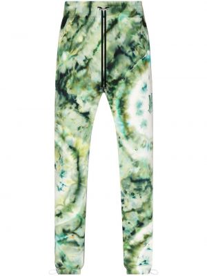Памучни спортни панталони с tie-dye ефект Amiri зелено