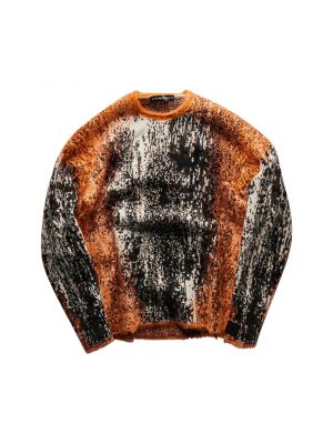 Вязаный свитер Y/Project Gradient Hairy, Оранжевый/Белый/Черный