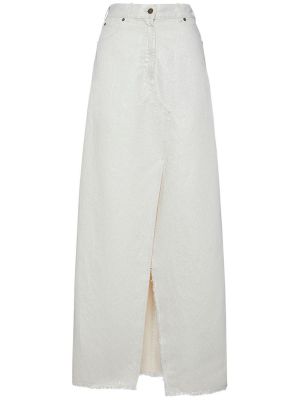 Bavlněné džínová sukně Darkpark bílé