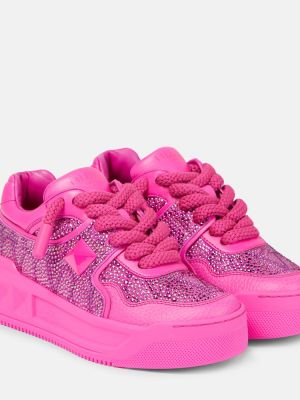 Sneakerși cu platformă Valentino Garavani roz