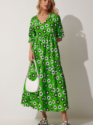 Φόρεμα Happiness İstanbul πράσινο