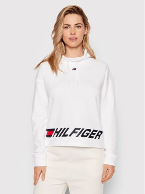 Mikina relaxed fit Tommy Hilfiger bílá