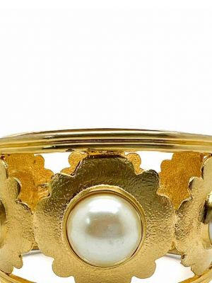 Gėlėtas liemenėlė su perlais Jennifer Gibson Jewellery auksinė