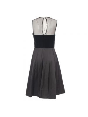 Mini vestido sin mangas de terciopelo‏‏‎ de tul Ralph Lauren negro