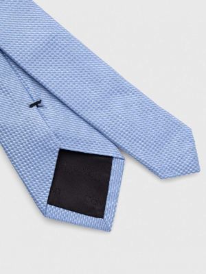 Jedwabny krawat Calvin Klein niebieski