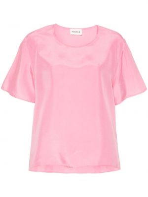 Bluză din satin P.a.r.o.s.h. roz