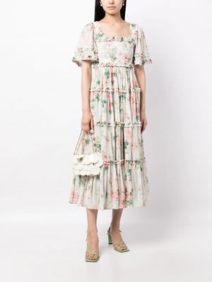 Květinové šifonové šaty s potiskem Needle & Thread