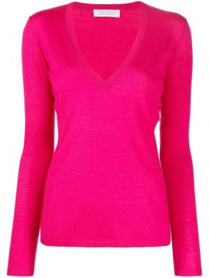 Pull en tricot à col v Gabriela Hearst rose