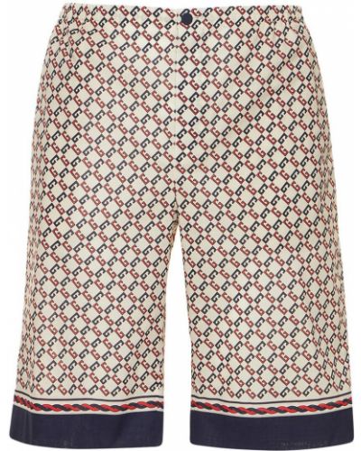 Pantaloni scurți cu imagine cu imprimeu geometric din muselină Gucci