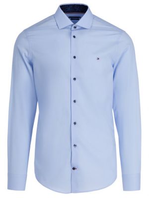 Риза slim Tommy Hilfiger Tailored синьо