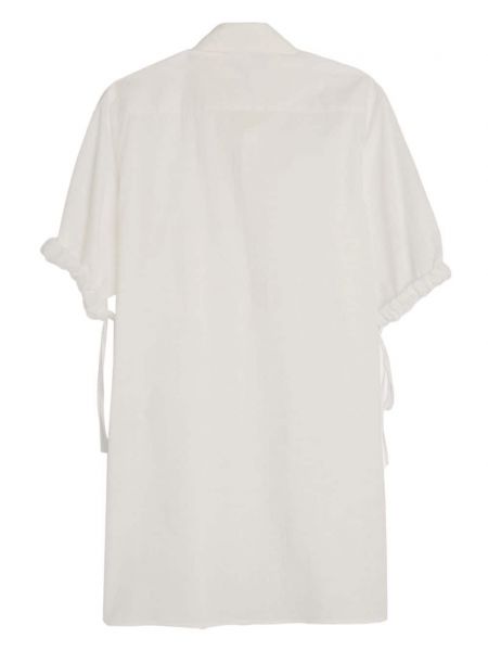 Drapiruota medvilninė marškiniai Y's balta