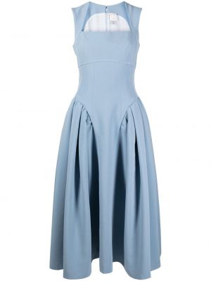 Sukienka midi plisowana Huishan Zhang niebieska