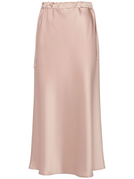 Satin midi nederdel Max Mara pink