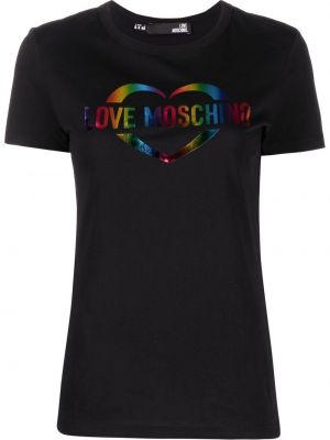 Hjertemønster t-skjorte Love Moschino svart