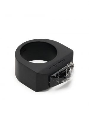 Křišťálový prsten Rick Owens černý