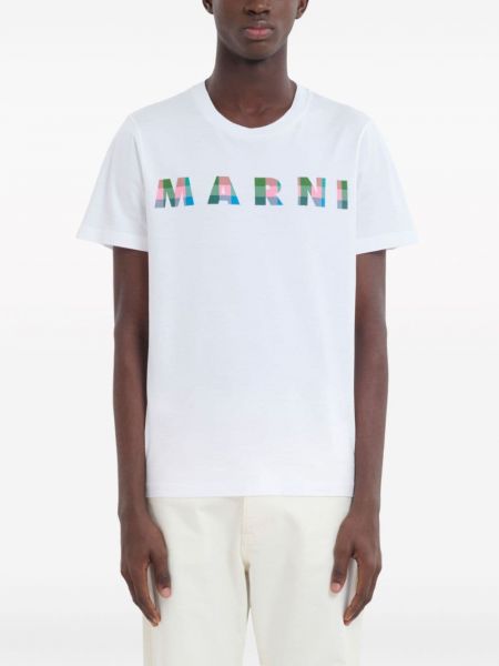 T-shirt à imprimé Marni blanc