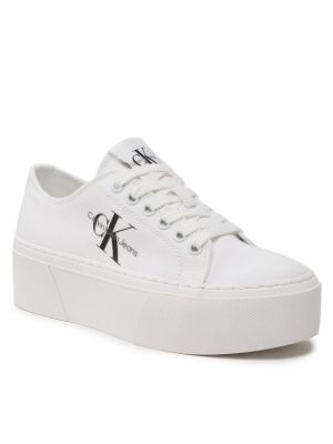 Ниски обувки Calvin Klein Jeans бяло