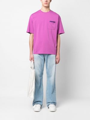 Raštuotas marškinėliai Bluemarble violetinė