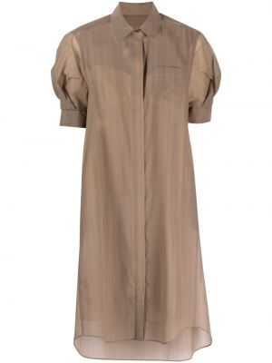 Sukienka mini Sacai - Beżowy