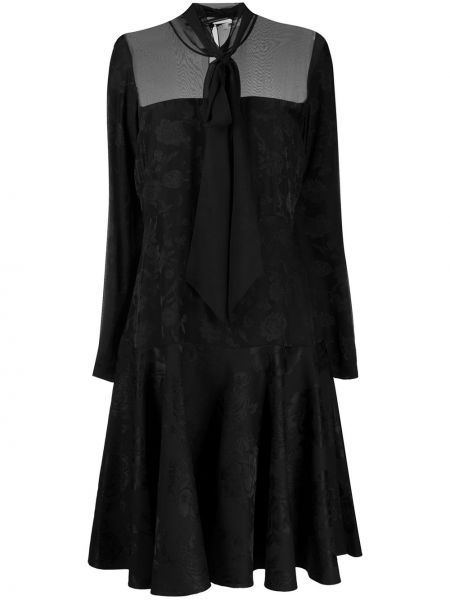 Расклешенное платье жаккардовое расклешенное Ports 1961, черное