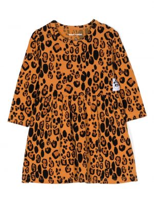 Mini-abito leopardato Mini Rodini marrone