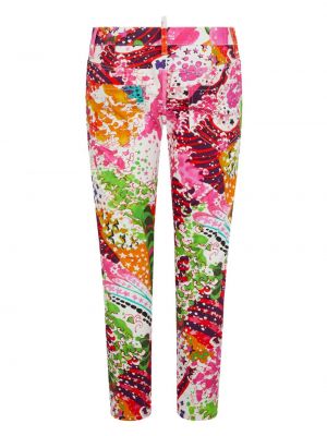 Straight jeans mit print Dsquared2 pink