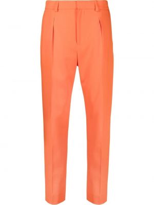 Plissert høy midje tynne bukser Ralph Lauren Collection oransje