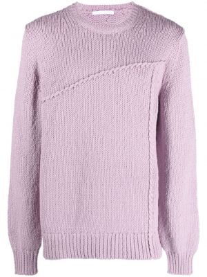Плетен пуловер Helmut Lang розово