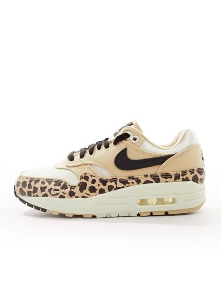 Леопардовые кроссовки с принтом Nike Air Max бежевые