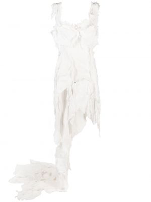 Карирана коктейлна рокля Natasha Zinko бяло