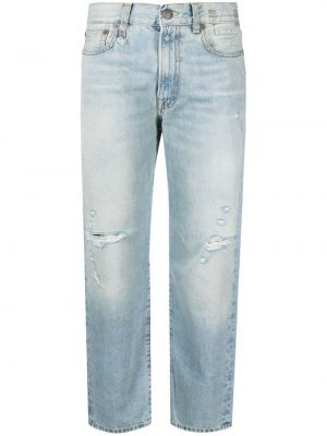 Straight leg jeans a vita alta R13 blu
