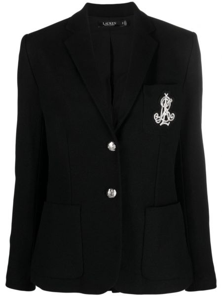 Broderet blazer Lauren Ralph Lauren sort