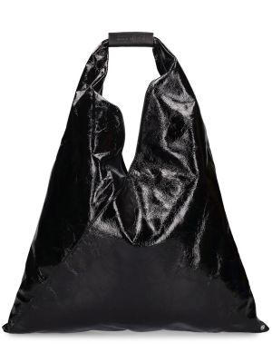 Kožená shopper kabelka Mm6 Maison Margiela černá