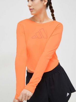 Majica dugih rukava sa dugačkim rukavima Adidas Performance narančasta
