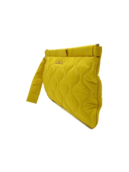 Bolso clutch Miu Miu Pre-owned amarillo