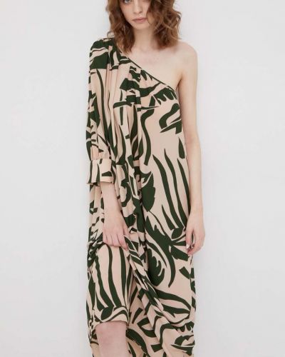 Oversized midi šaty Sisley béžové