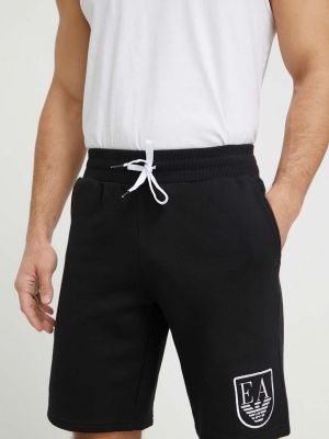 Памучни панталон Emporio Armani Underwear черно