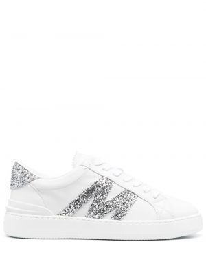 Sneakers con paillettes Moncler bianco