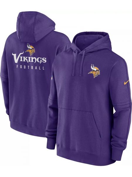 Мужская толстовка с капюшоном Nike Minnesota Vikings Sideline Club цвета фиолетового