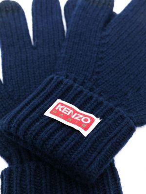 Pletené rukavice Kenzo modré